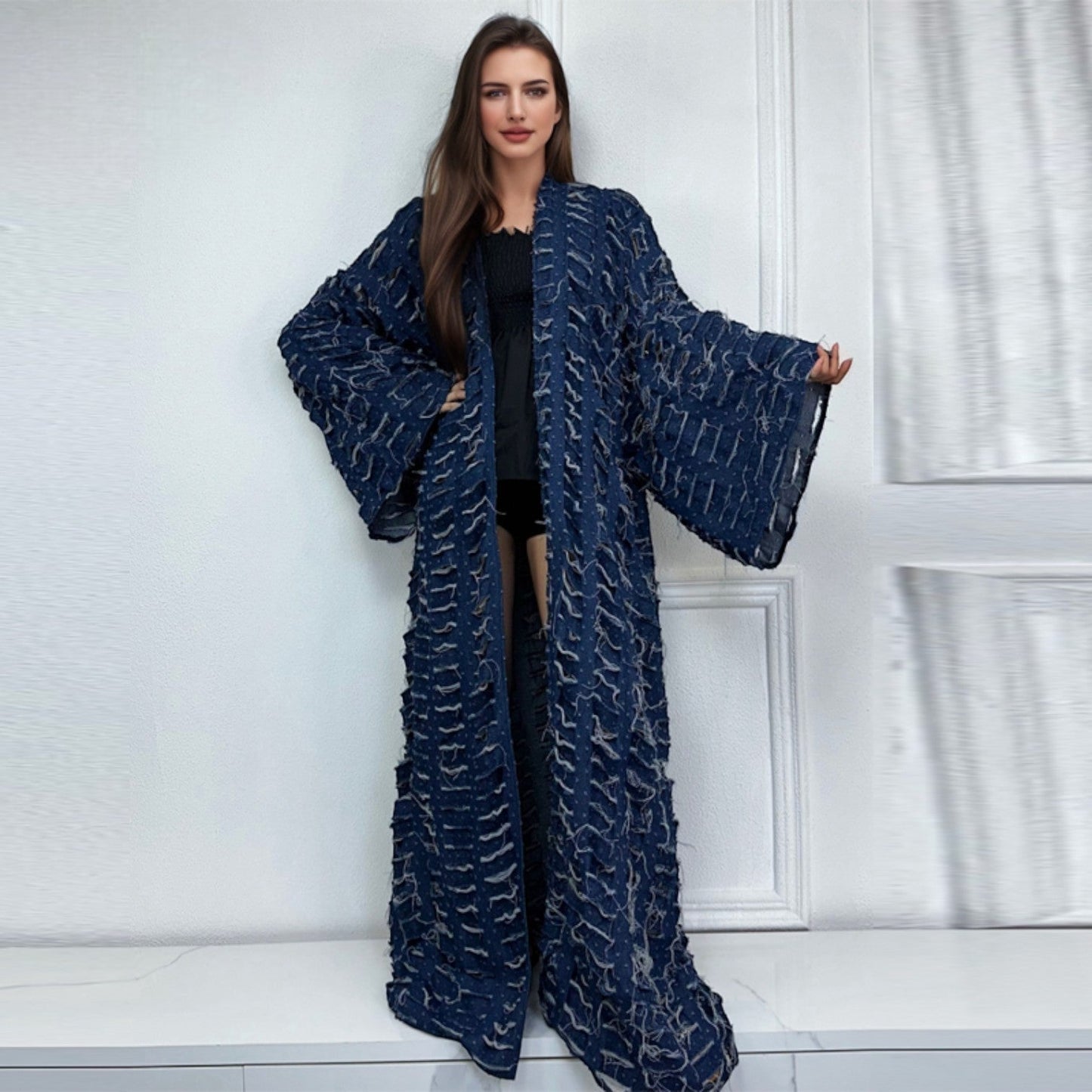 Robe kimono bleu