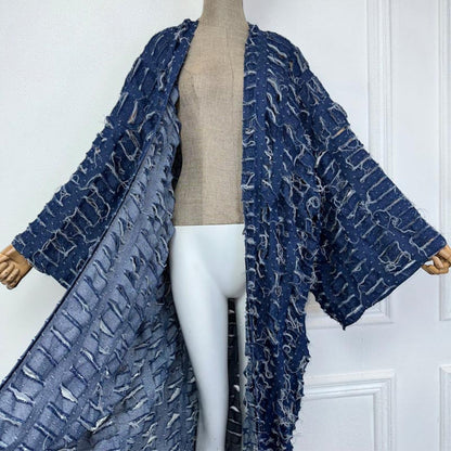 Robe kimono bleu