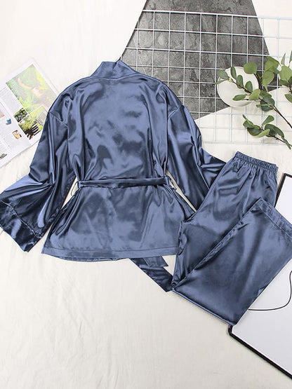 Pyjama En Satin Pour Femme "Mystère de Nuit"