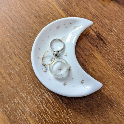 Vide-poches lune en céramique