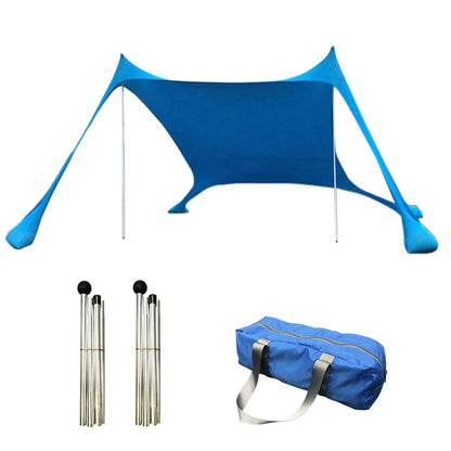 Voile d'Ombrage Rectangulaire Bleu pour Plage