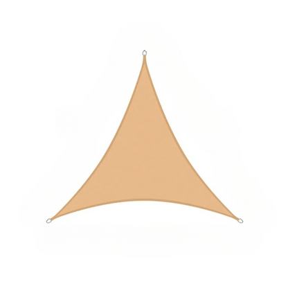 Voile d'Ombrage Triangulaire Beige et Léger en Tissu Oxford