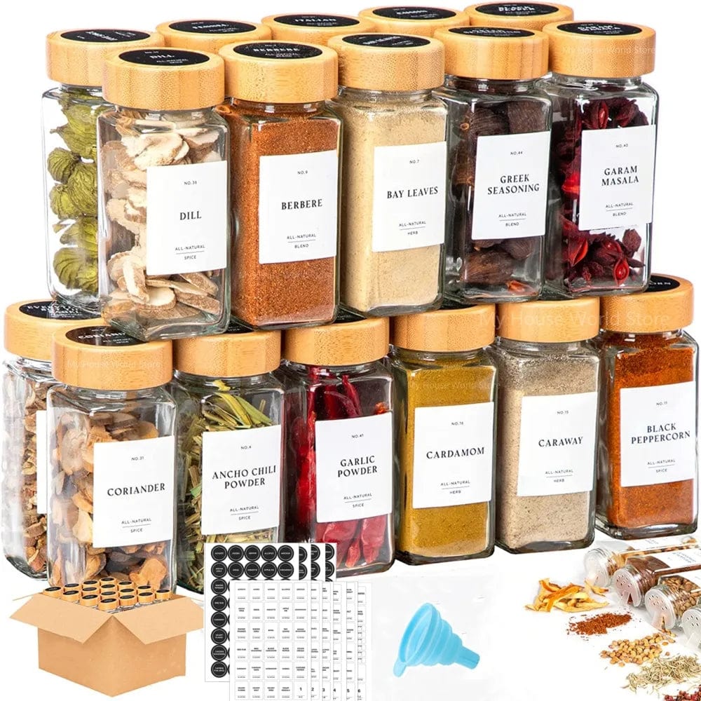 Vous cherchez à organiser vos épices de façon écologique et pratique ? Découvrez notre Ensemble de Pots à Épices en Verre & Bambou.
