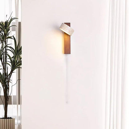 Applique Murale Wabi Sabi – Éclairage Minimaliste en Pierre et Bois